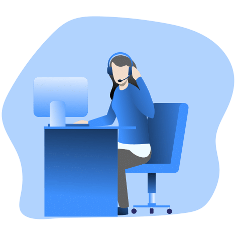 I.T Support Woman Caricature